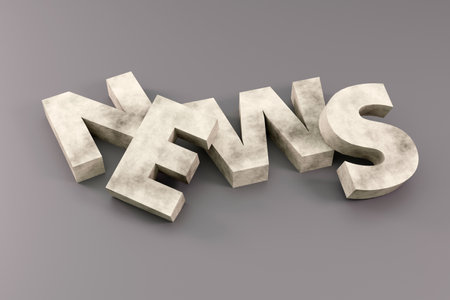 Sign news online internet media journalism 3D render illustrationの写真素材