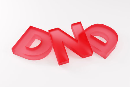 Luxury red inscription on gray podium, soft light, front view smooth background, 3d renderingの写真素材
