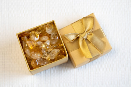 Citrine yellow gem geode crystals geological mineral as nice background close upの写真素材