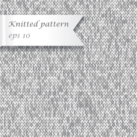 Christmas and new year vector knitted textureのイラスト素材