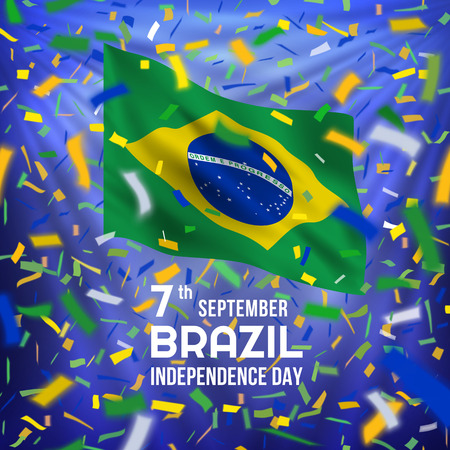 Brazilian independence day cardのイラスト素材