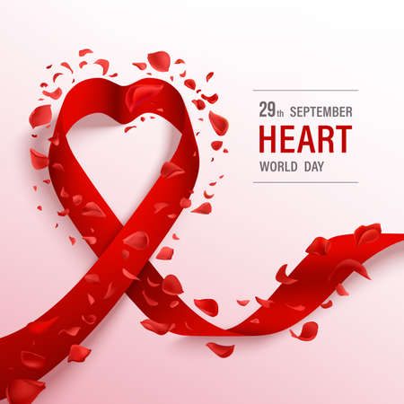World heart day banner. Healthcare vector design.のイラスト素材