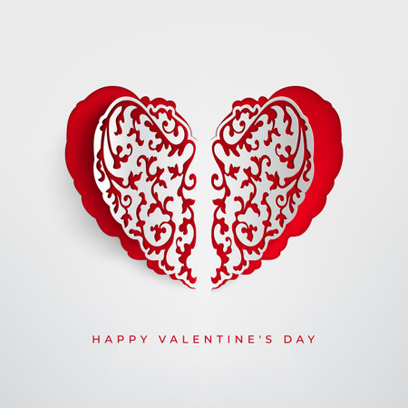 Cuted heart greeting cardのイラスト素材
