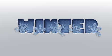 Winter background with snowflakes