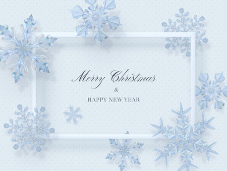 Winter holidays background with snowflakesのイラスト素材