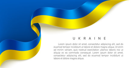 flag of Ukraineのイラスト素材