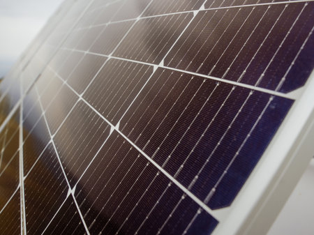 Part of a solar panel close-up. Green energy