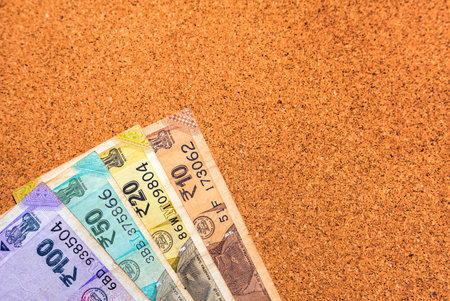100, 50, 20 and 10 Indian rupee notes