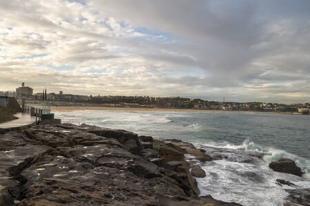 Australian beach front and city bondi beach