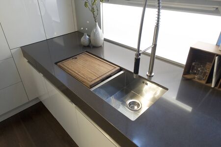 contemporary kitchen open space high angle