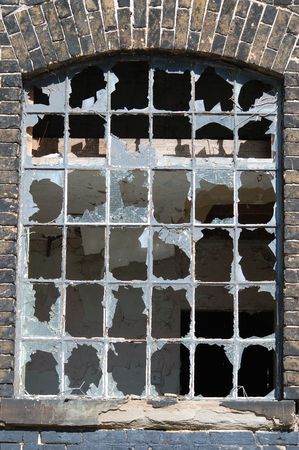 Broken windowの写真素材