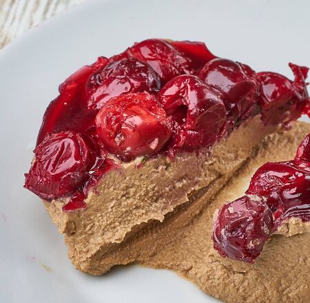 Chicken pate with cherry homemadeの写真素材