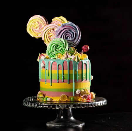 cake design avant-garde for children's partyの写真素材