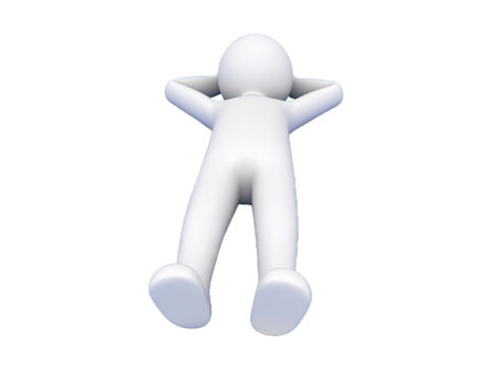 3d man isolated on a white background. 3d rendering.の素材