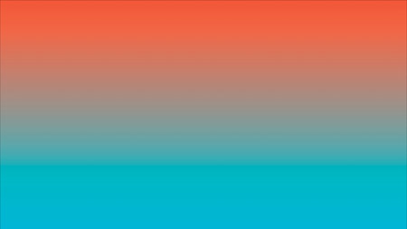 Ali verical Vibrant Coral Orange to Aqua Blue Smooth Horizontal Color Gradient