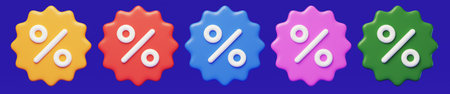 Coupon Discount Full Discount Coupon Modeling Label Listing 3Dの写真素材