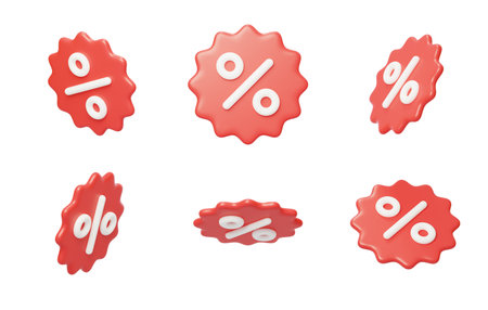 Coupon Discount Full Discount Coupon Modeling Label Listing 3Dの写真素材