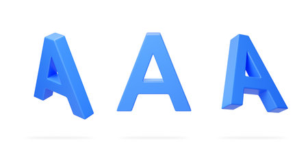 English Letter A 3D