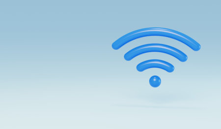 Wireless connection signal WIFI Internet essential 3Dの写真素材