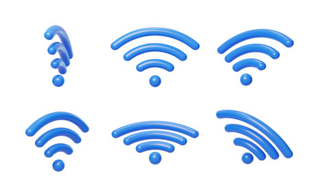 Wireless connection signal WIFI Internet essential 3Dの写真素材