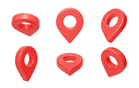 Positioning guide, travel guide, navigation location 3Dの写真素材