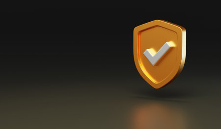 Security Assurance Protection Stand Against Risk Shieldの写真素材