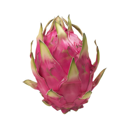 Dragon fruit isolated on white background with clipping path. Close up.の素材