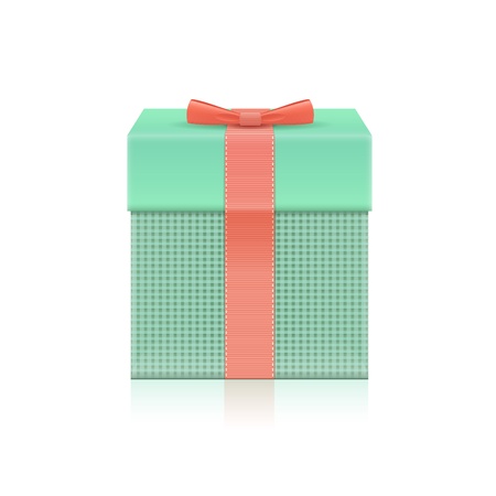 Box with bow isolated on white backgroundのイラスト素材