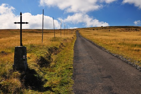 Mountain path in the national park Krkonose
