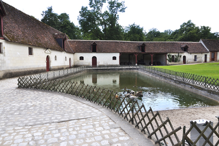 CHENONCEAU, FRANCE - JUNE,2013 - Farm at the Chateau de Chenonceau, Loire Valley castle near the village of Chenonceaux.のeditorial素材