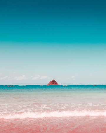 Beautiful tropical beach and sea landscapeの写真素材