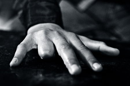 Human hands.