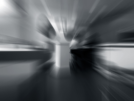 interior of a shopping mall. shot taken with  motion blur effect.の写真素材
