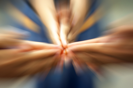 Human Hands : isolated, selective focus, shallow depth of field the concept of Team work.の写真素材