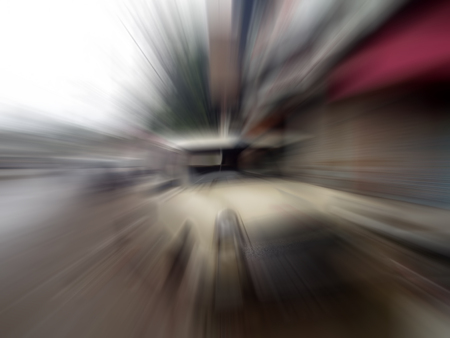 Old car shot with motion blur effetcの写真素材