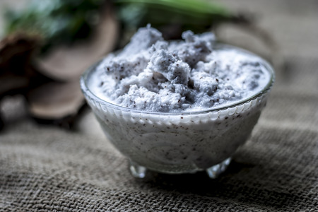 Marination milk of coconut with chills and spices with tomato.の写真素材