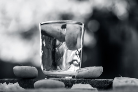 Lemon water/lemonade with slices of lemons/Citrus Ã limon.の写真素材