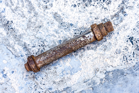 Nut Bolt on a rough surface
