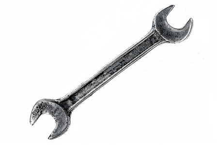 spanner isolated on white.