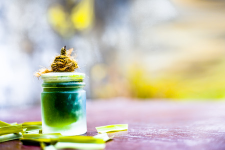 Ayurvedic and floral essence of Lemon grass or East Indian lemon grass or lili chai with its leaves...