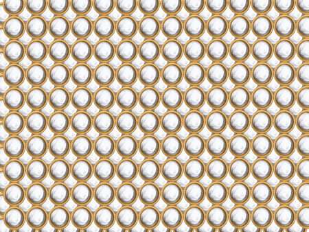 Close up of circular geometrical unique designs of various colorful objects.の写真素材