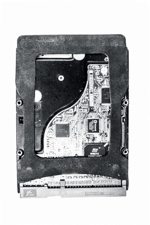 Junagadh-Gujarat-Gujarat- December,08.2018- Close upof computer storage device Hard disk isolated on...