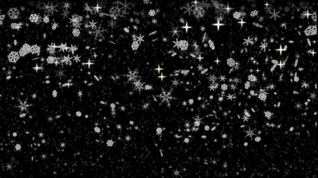 Christmas Particles, snow, stars, snowflakes Shimmering Glittering with Bokeh.の写真素材