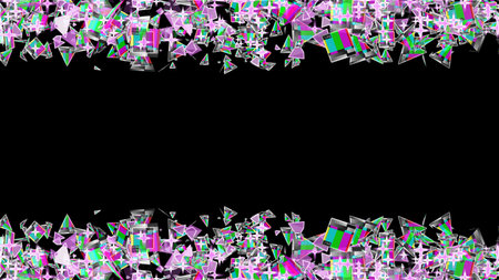 Christmas Lights Frame â Falling Particle Lights for Festive Overlays. Perfect for Enhancing Christmas Projects as Backgrounds for Scenes, Titles, and Logos, Adding a Magical Holiday Glow.の写真素材