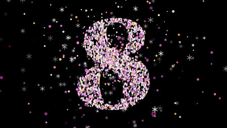 New Year Countdown 2025 in stunning 4K with sparkling golden particles. Watch the countdown from 10 to 9, featuring a dazzling display of light and shimmer, perfect for celebrating the new year.の写真素材