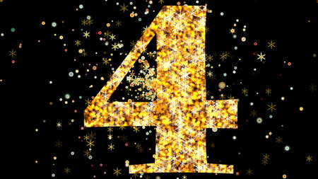 New Year Countdown 2025 in stunning 4K with sparkling golden particles. Watch the countdown from 10 to 9, featuring a dazzling display of light and shimmer, perfect for celebrating the new year.の写真素材