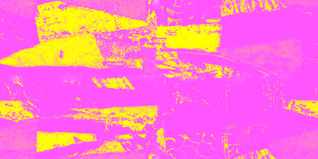 Pink and yellow tileable abstract design texture overlay for creative backgrounds with vibrant color splashes, artistic strokes, modern art feel, and colorful noise effect for digital and print projectsの写真素材