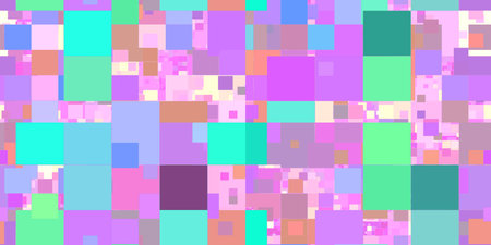 abstract background with a variety of colored squares of different shades of the same color. Tileable image.の写真素材