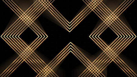 Luxury Gold Geometric Shapes Background. Elegant Abstract Design for Presentations, and Creative Projects with Shiny Metallic Effects and Modern Aestheticの写真素材
