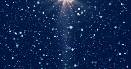 Abstract Dust Particles Floating in the Air on a Black Background, Slow Motion Effect with Hovering Golden Particles, Animated Overlay, Looping 4K Animation of Flying Dust Particles.の写真素材